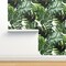 Large Scale Monstera Leaves Tropical Rainforest Jungle Green Leaf Custom Removable Wallpaper by Spoonflower Peel & Stick Wallpaper 2FT Wide